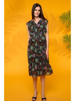 VESTIDO MINUETO GASA MIDI...