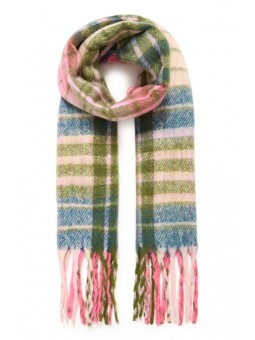 BUFANDA ICHI CUADROS PASTEL