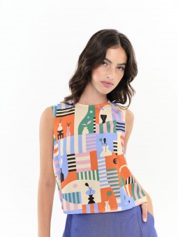 TOP  BÉHULAH S/MANGAS...