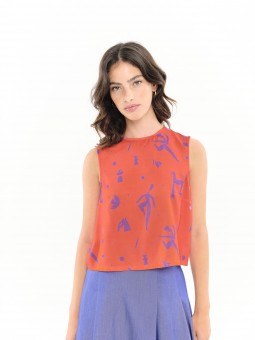 TOP  BÉHULAH BICOLOR S/...