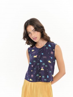 TOP  BÉHULAH S/MANGAS...