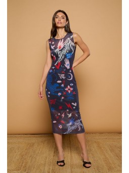 VESTIDO MINUETO MIDI TUL...