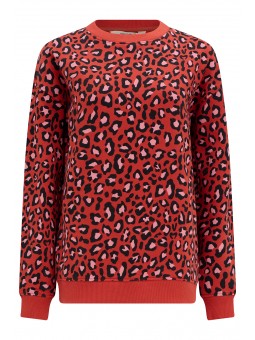 SUDADERA ANIMAL PRINT NARANJA